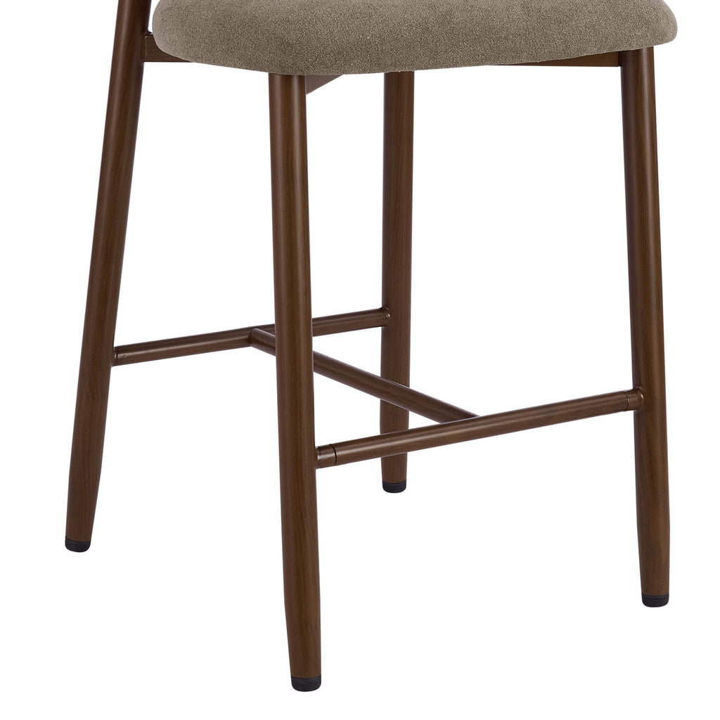 Dusklia - Sally Set of 2 Barstools - Chenille Mushroom