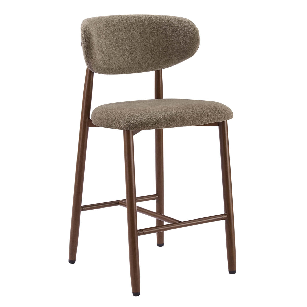 Dusklia - Sally Set of 2 Barstools - Chenille Mushroom