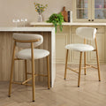 Dusklia - Sally Set of 2 Barstools - Cream Linen