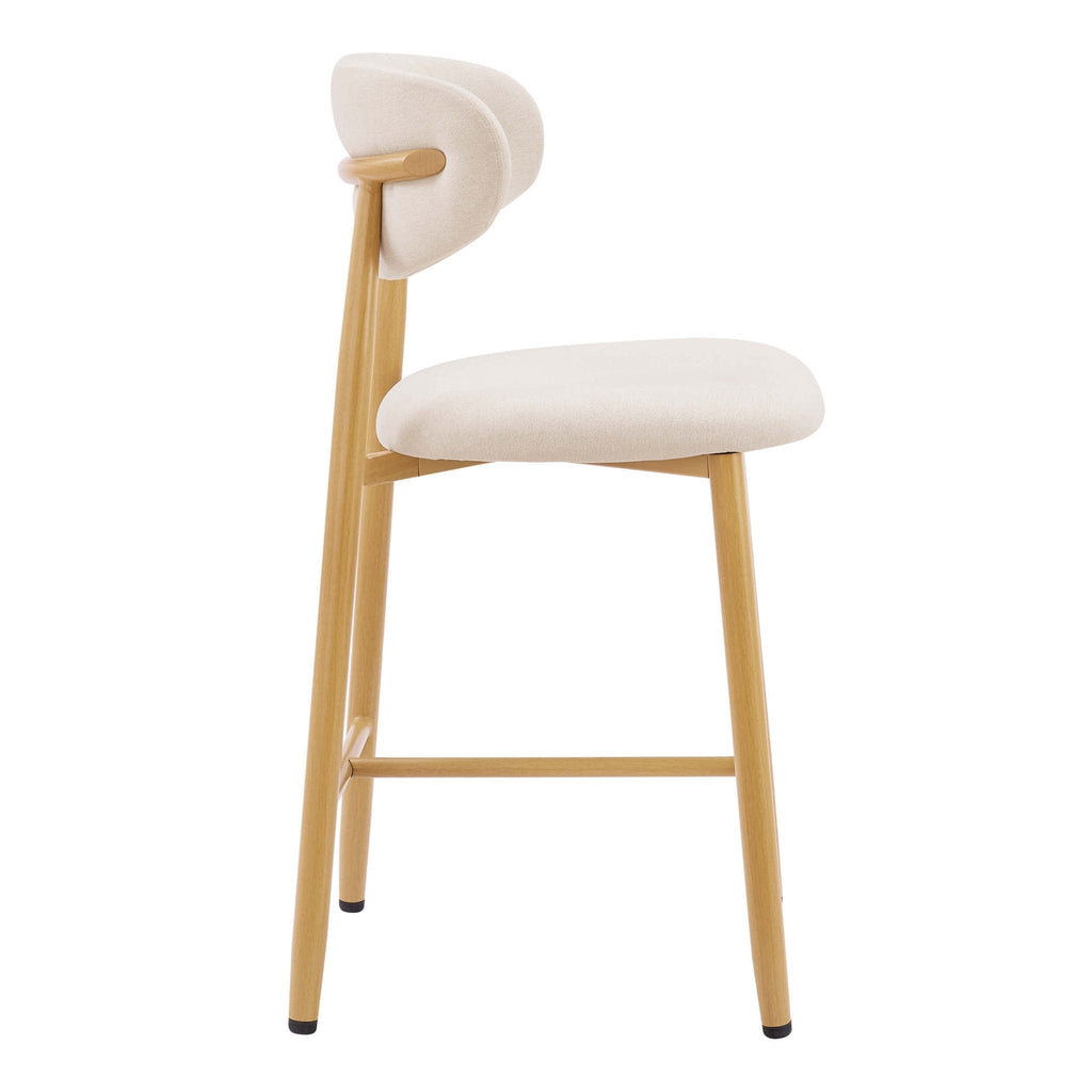 Dusklia - Sally Set of 2 Barstools - Cream Linen