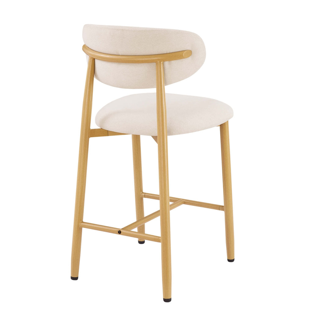 Dusklia - Sally Set of 2 Barstools - Cream Linen