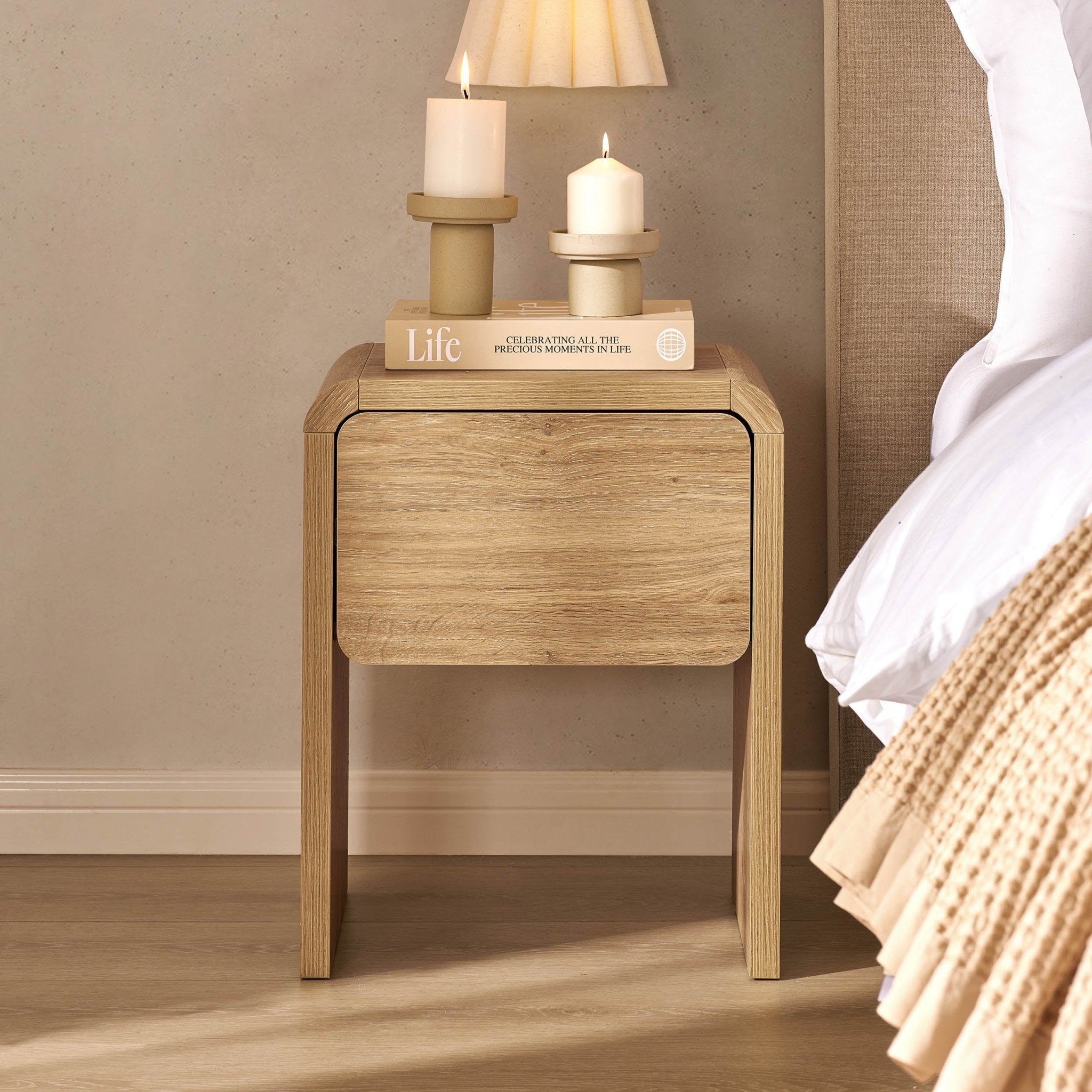 Dusklia - Samira Side Table - Light Wood