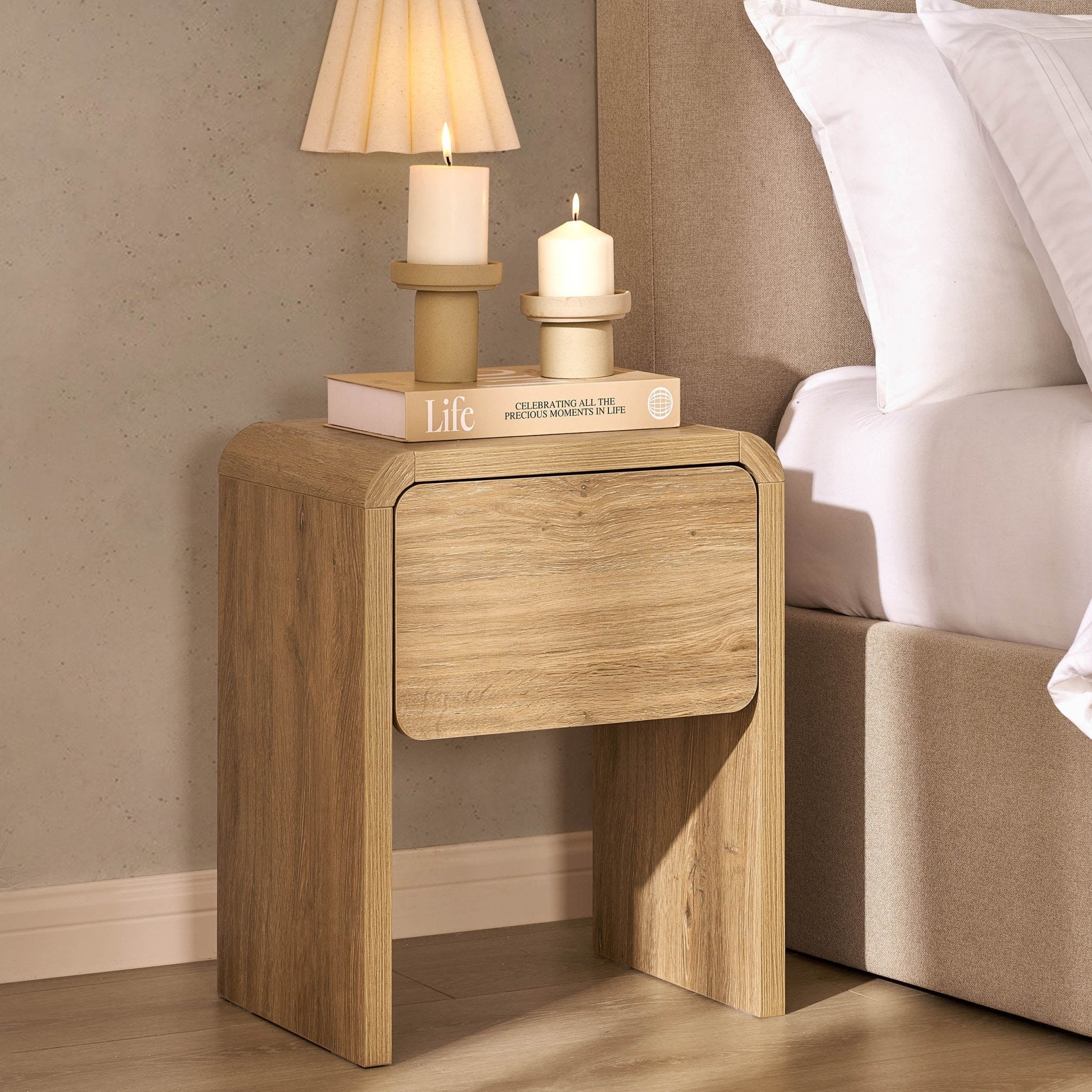 Dusklia - Samira Side Table - Light Wood