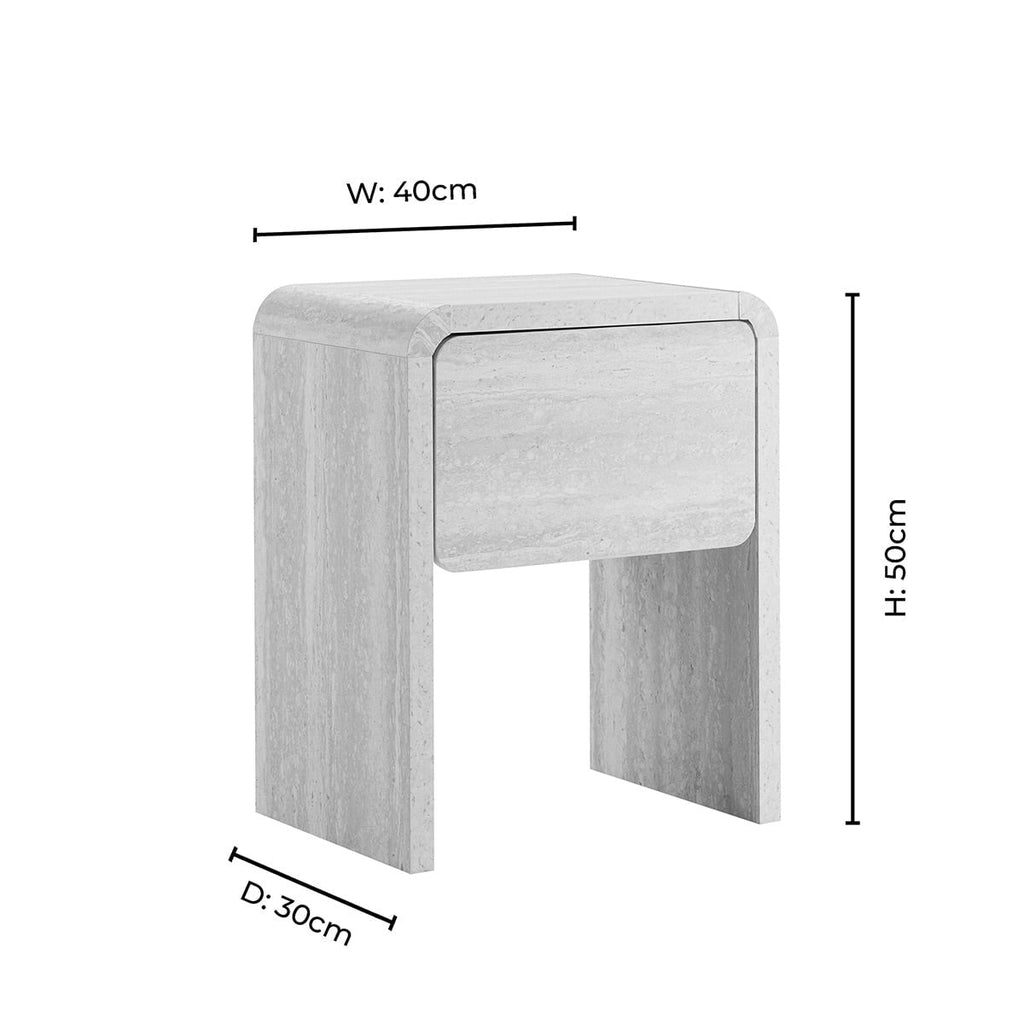 Dusklia - Samira Side Table - Light Wood