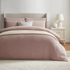 Dusklia - Santorini Muslin Duvet Cover & Pillowcase Set - Blush Pink