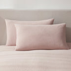 Dusklia - Santorini Muslin Duvet Cover & Pillowcase Set - Blush Pink