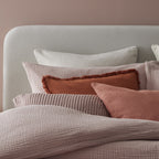 Dusklia - Santorini Muslin Duvet Cover & Pillowcase Set - Blush Pink