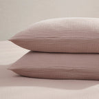 Dusklia - Santorini Muslin Duvet Cover & Pillowcase Set - Blush Pink