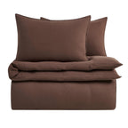 Dusklia - Santorini Muslin Duvet Cover & Pillowcase Set - Mocha