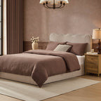 Dusklia - Santorini Muslin Duvet Cover & Pillowcase Set - Mocha