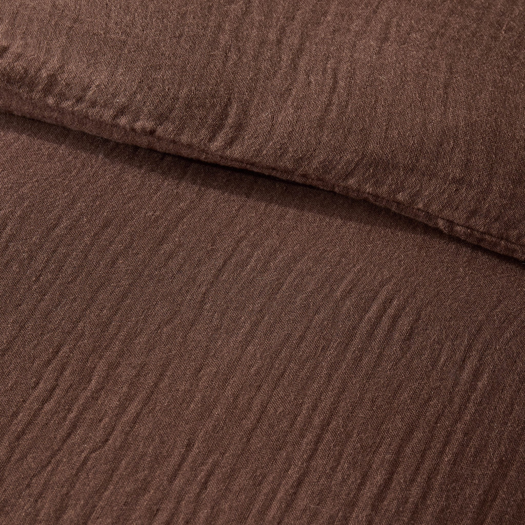 Dusklia - Santorini Muslin Duvet Cover & Pillowcase Set - Mocha