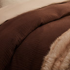 Dusklia - Santorini Muslin Duvet Cover & Pillowcase Set - Mocha
