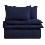 Dusklia - Santorini Muslin Duvet Cover & Pillowcase Set - Navy
