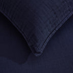 Dusklia - Santorini Muslin Duvet Cover & Pillowcase Set - Navy