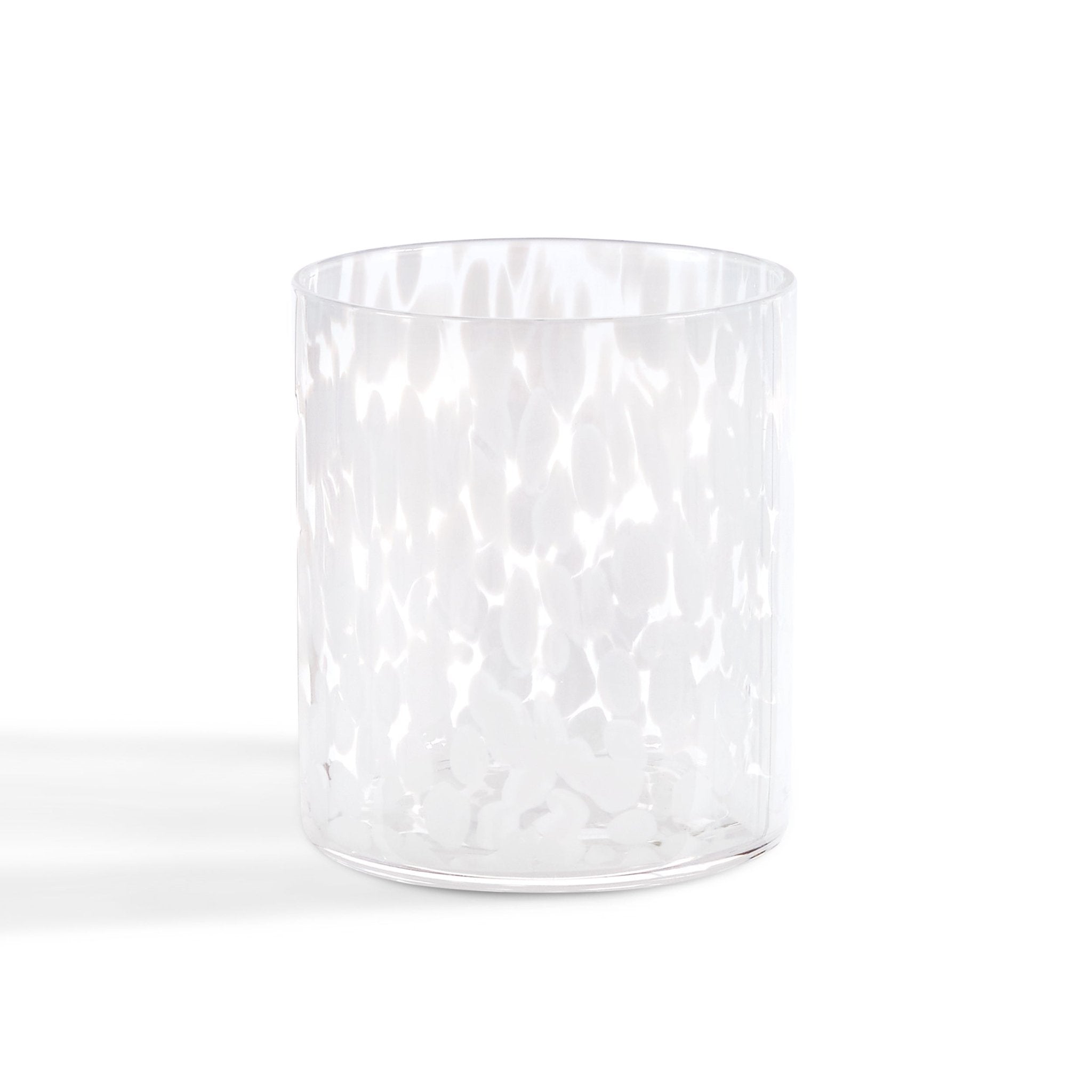 Dusklia - Sarda Dotty Glass Tumblers - Set of 4 - White