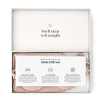 Dusklia - Satin Pillowcase, Eye Mask and Hair Tie Gift Set - Pink