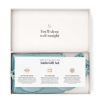 Dusklia - Satin Pillowcase, Eye Mask and Hair Tie Gift Set - Sage