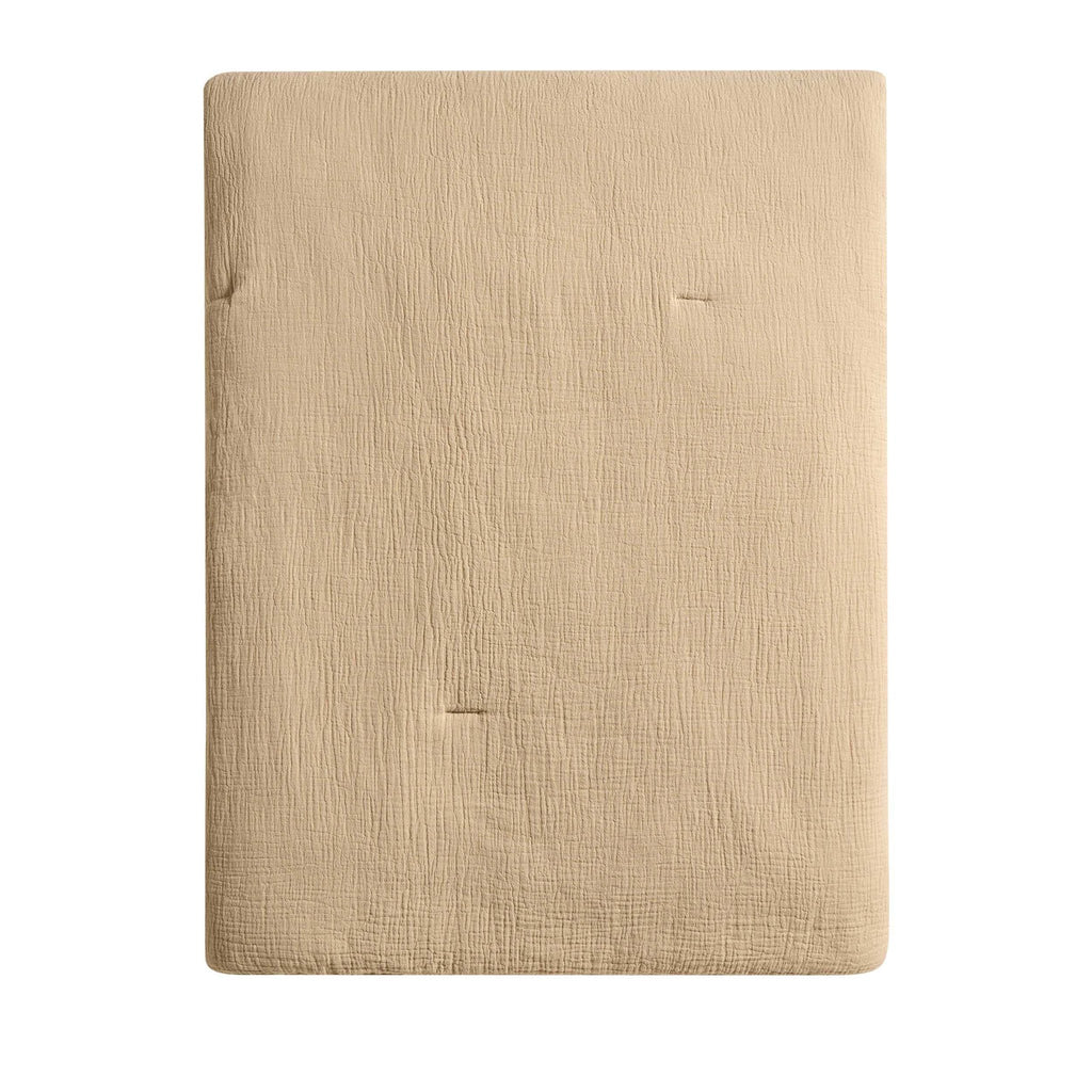 Dusklia - Savannah Four Layer Quilted Tufted Muslin Bedspread - Oat