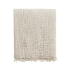 Dusklia - Savannah Four Layer Tufted Muslin Sofa Throw - Oat