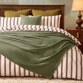 Dusklia - Savannah Four Layer Tufted Muslin Throw - Olive Green