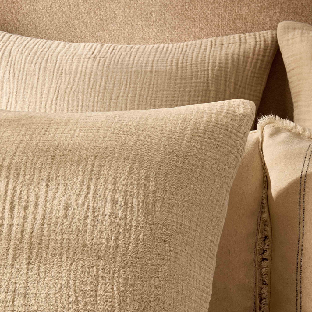 Dusklia - Savannah Set of 2 Tufted Muslin Cushion Cover - Oat