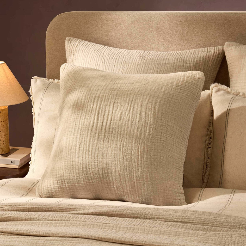 Dusklia - Savannah Set of 2 Tufted Muslin Cushion Cover - Oat