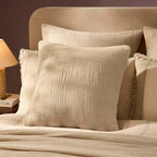 Dusklia - Savannah Set of 2 Tufted Muslin Cushion Cover - Oat
