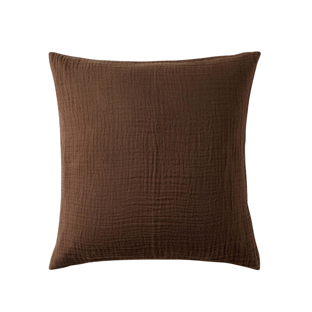 Dusklia - Savannah Set of 2 Tufted Muslin Cushion Covers - Chocolate