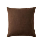 Dusklia - Savannah Set of 2 Tufted Muslin Cushion Covers - Chocolate
