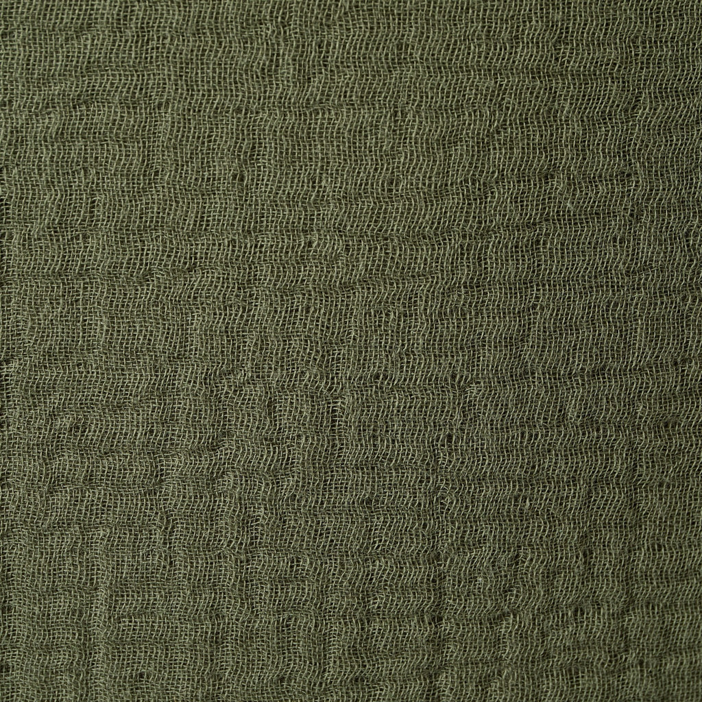 Dusklia - Savannah Set of 2 Tufted Muslin Cushion Covers - Olive Green