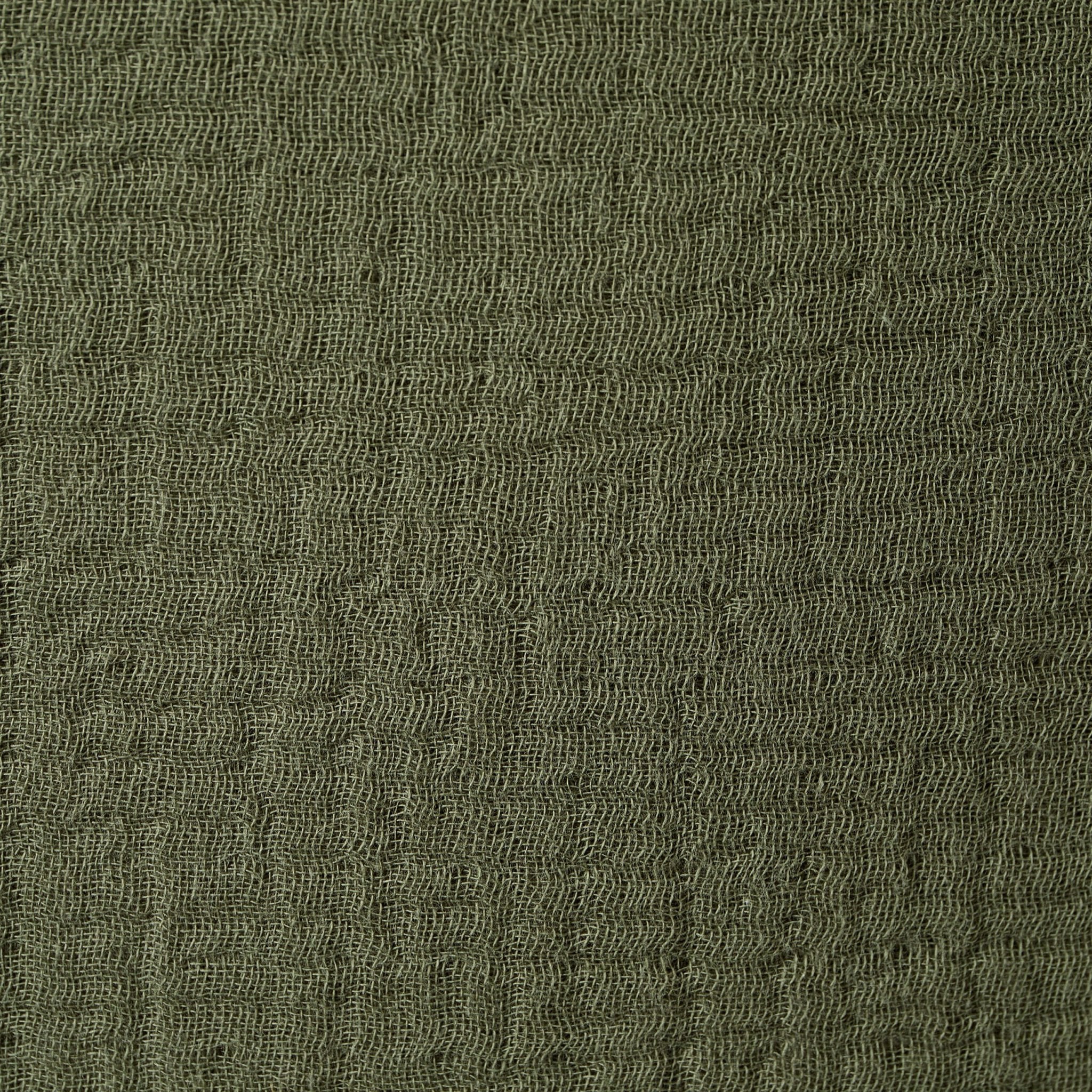 Dusklia - Savannah Set of 2 Tufted Muslin Sofa Cushion Covers - Olive Green