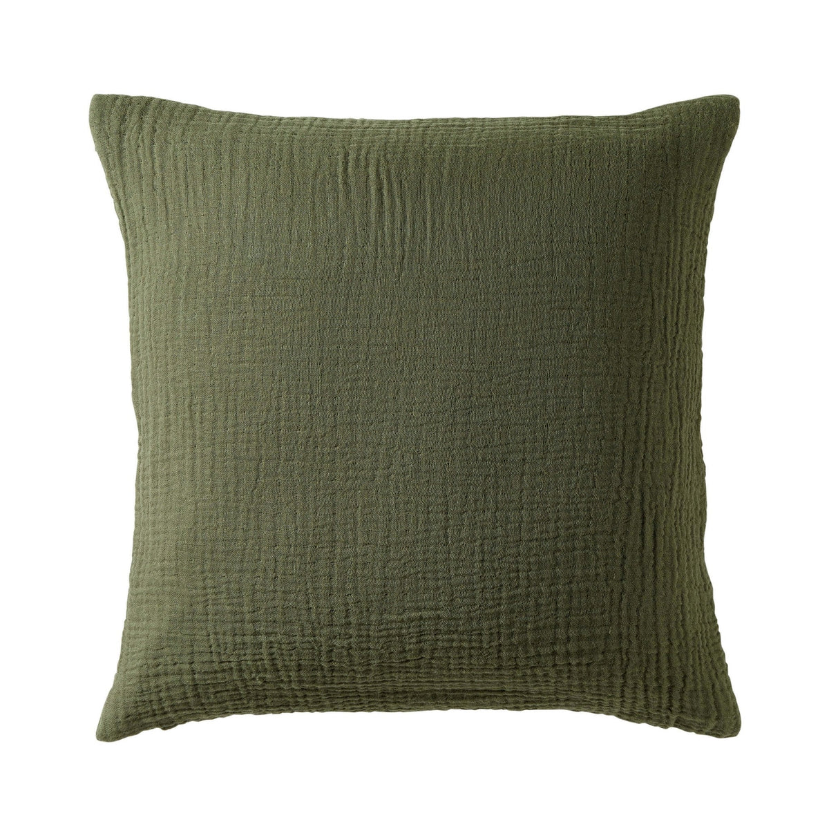 Dusklia - Savannah Set of 2 Tufted Muslin Cushion Covers - Olive Green