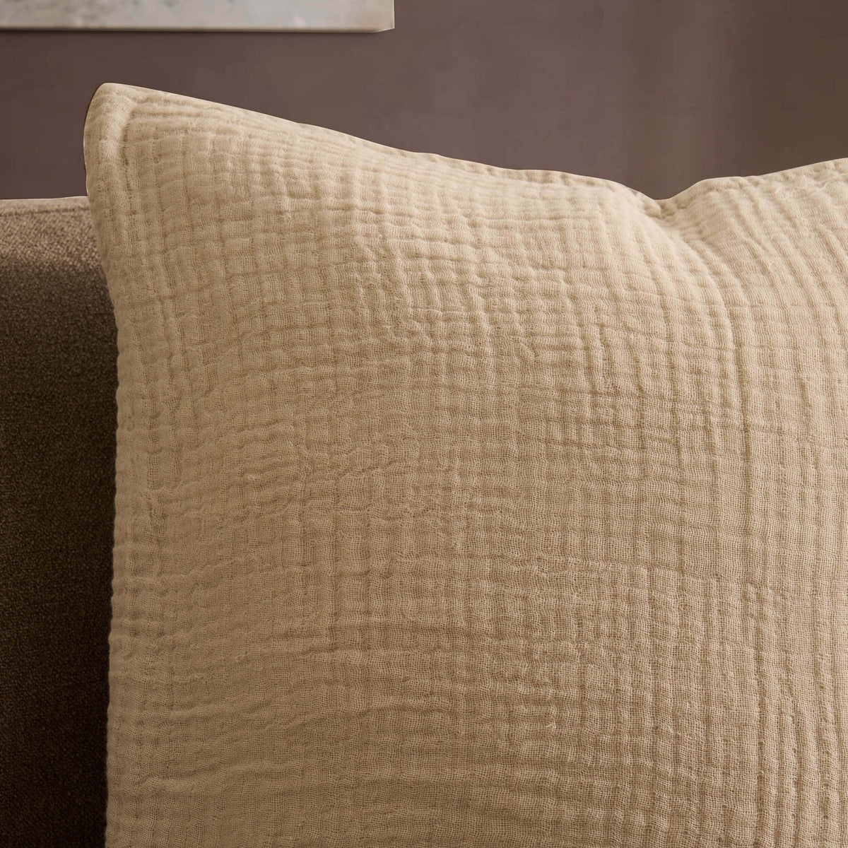 Dusklia - Savannah Set of 2 Tufted Muslin Sofa Cushion Cover - Oat