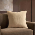 Dusklia - Savannah Set of 2 Tufted Muslin Sofa Cushion Cover - Oat