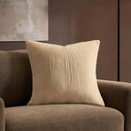 Dusklia - Savannah Set of 2 Tufted Muslin Sofa Cushion Cover - Oat