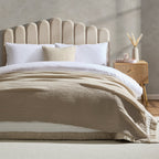 Dusklia - Savannah Tufted Muslin Throw - Oat