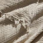 Dusklia - Savannah Tufted Muslin Throw - Oat
