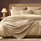 Dusklia - Savannah Tufted Muslin Throw - Oat
