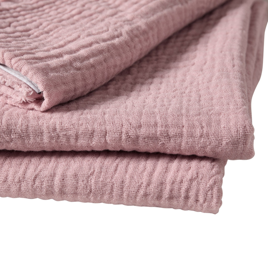 Dusklia - Savannah Tufted Muslin Throw - Rose
