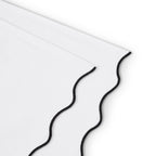 Dusklia - Scallop Edge Table Runner - Off White/Black