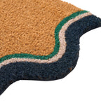 Dusklia - Scallop Hello Doormat - Natural/ Blue