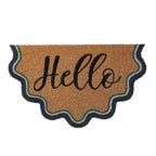 Dusklia - Scallop Hello Doormat - Natural/ Blue
