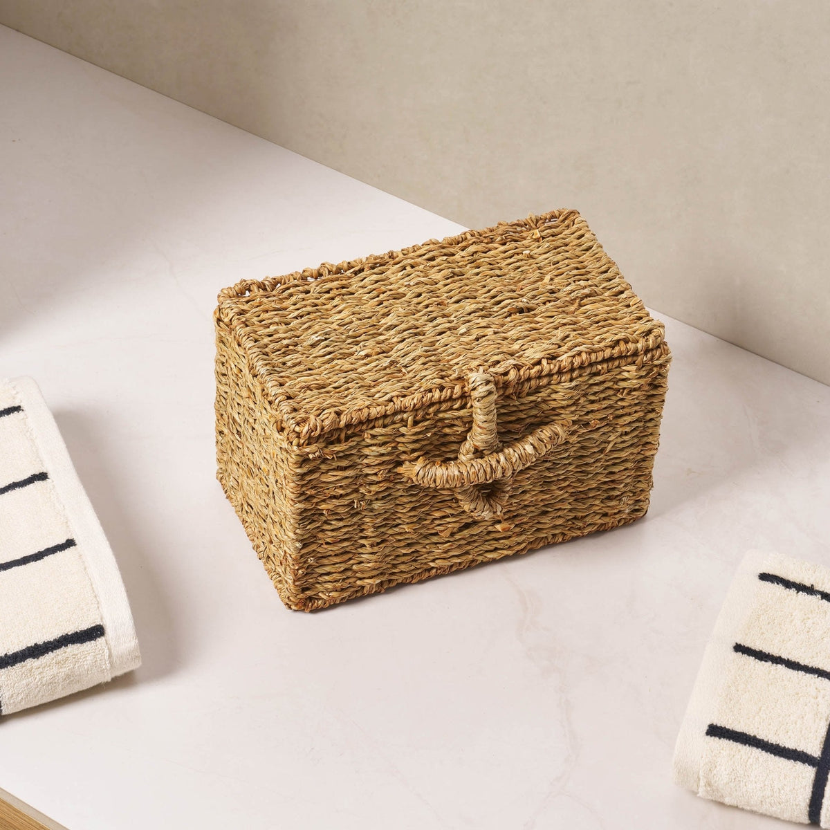 Dusklia - Seagrass Storage Basket - Natural
