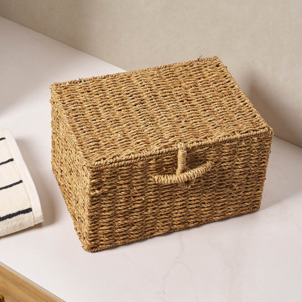 Dusklia - Seagrass Storage Basket - Natural