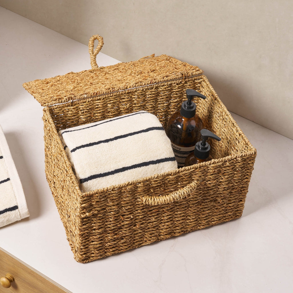 Dusklia - Seagrass Storage Basket - Natural