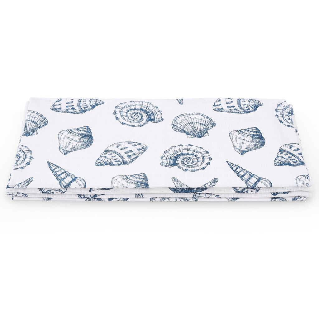 Dusklia - Shell Print Set of 4 Napkins - Natural/ Blue