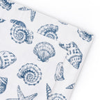 Dusklia - Shell Print Set of 4 Placemats - Natural/ Blue