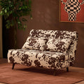 Dusklia - Seattle Double Click Clack Sofa Bed - Brown Cow Print