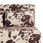 Dusklia - Seattle Double Click Clack Sofa Bed - Brown Cow Print