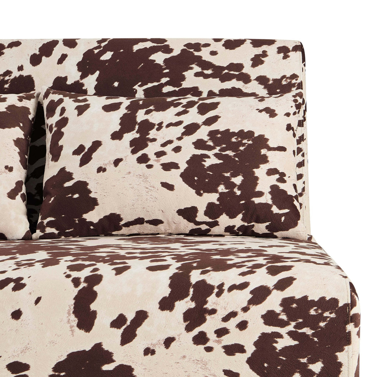 Dusklia - Seattle Double Click Clack Sofa Bed - Brown Cow Print